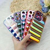 قاب پافر هولوگرامی ژله ای محافظ لنزدار iPhone 13 Pro