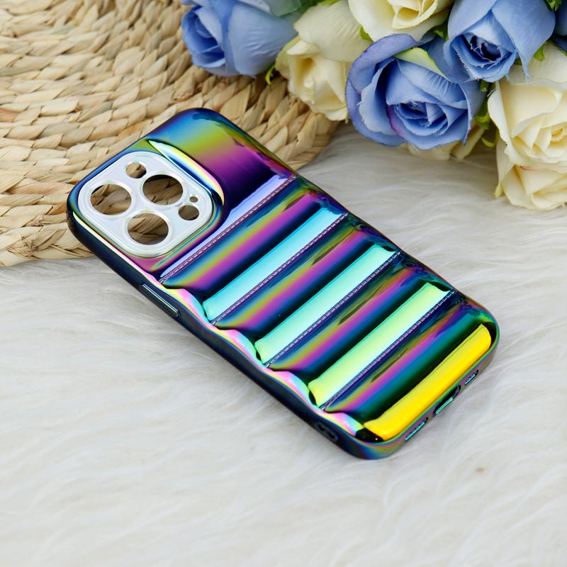 قاب پافر هولوگرامی ژله ای محافظ لنزدار iPhone 13 Pro