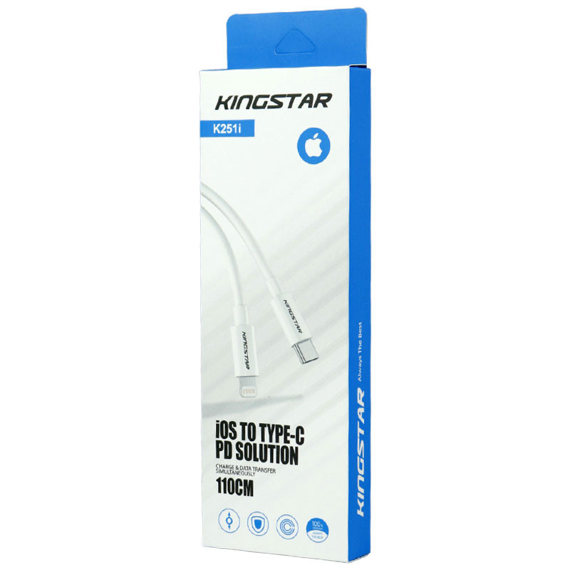 کابل تبدیل KingStar K251i Type-C to Lightning 3A 1.1m