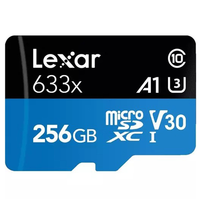 رم میکرو 256 گیگ لکسار Lexar Blue Series 633X A1 V30 U3 C10 100MB/s + خشاب
