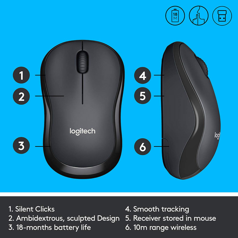 موس بی سیم Logitech M221 Silent