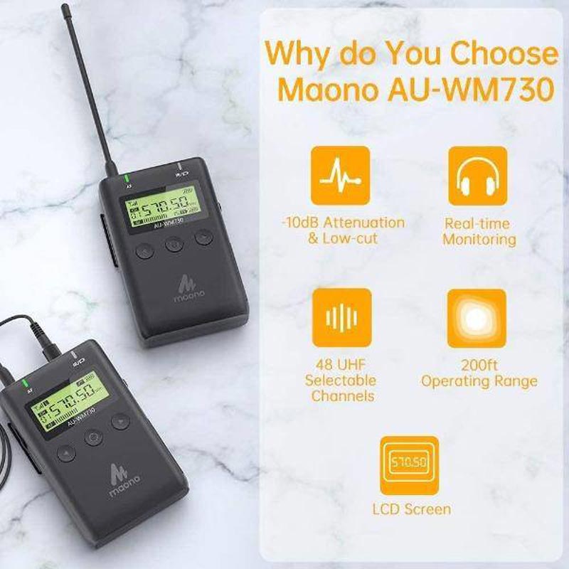 میکروفون یقه ای بی سیم Maono AU-WM730