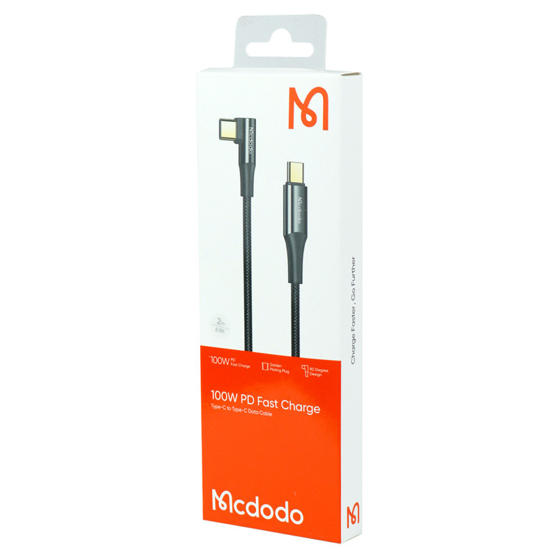 کابل تبدیل فست شارژ Mcdodo CA-8323 Type-C to Type-C PD 100W 5A 2m یکسر L