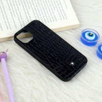 قاب چرمی Mont Blanc Original آیفون iPhone 13 مشکی
