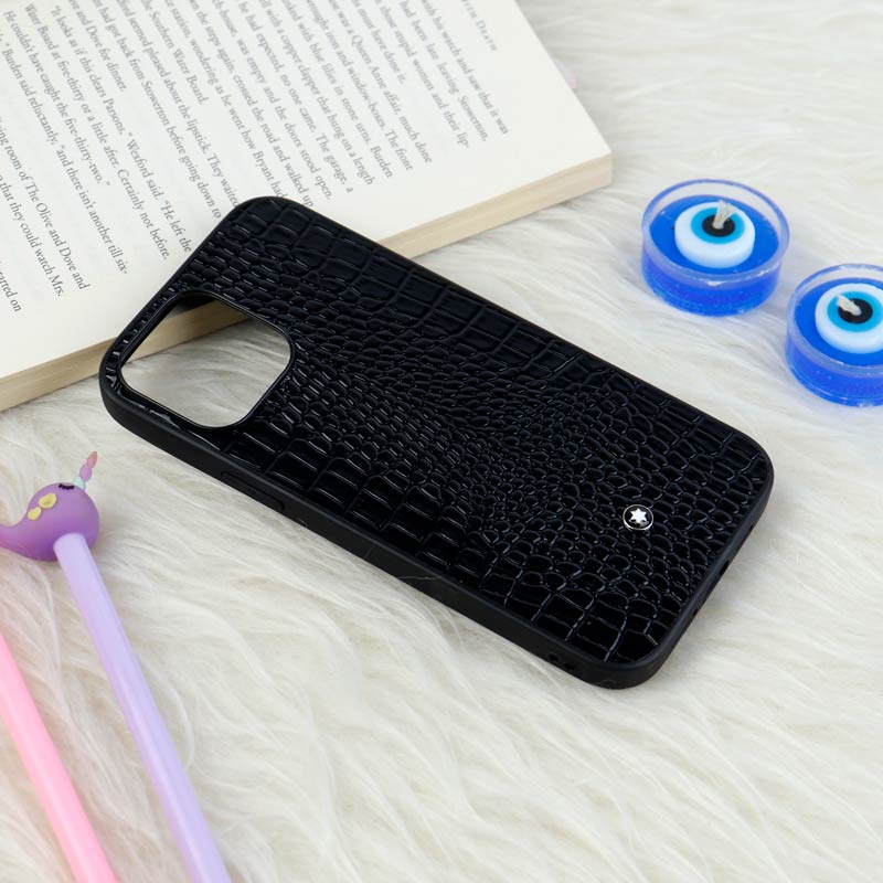 قاب چرمی Mont Blanc Original آیفون iPhone 13 Pro Max مشکی