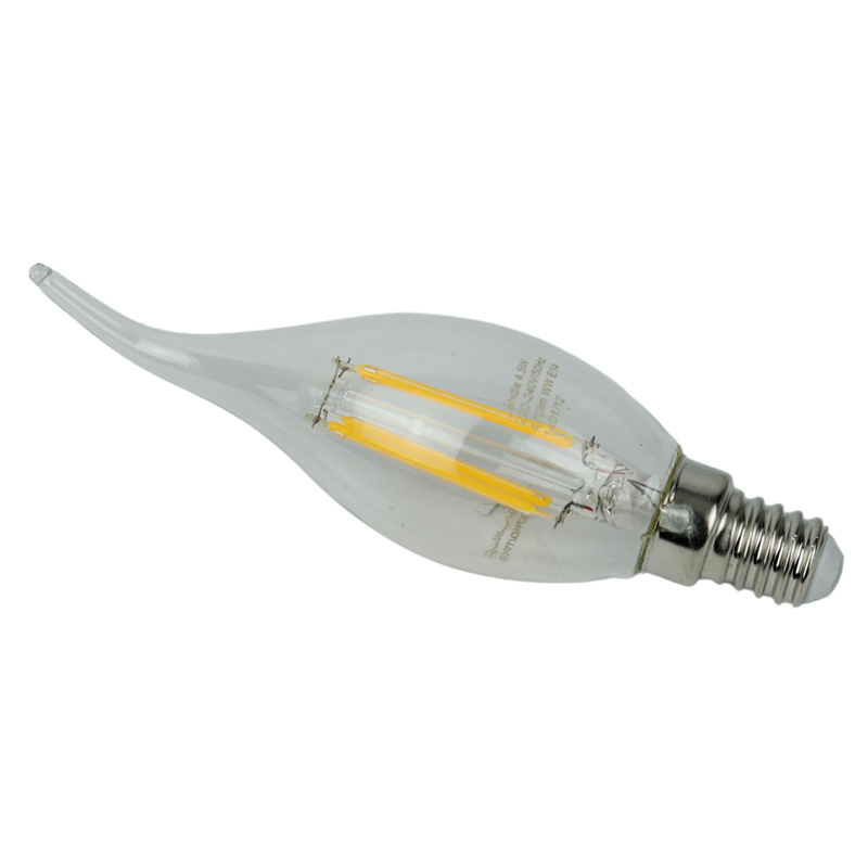 لامپ شمعی اشکی شفاف نور Noor E14 4.5W