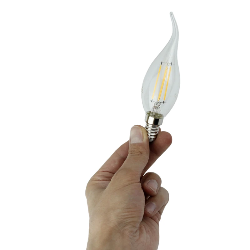 لامپ شمعی اشکی شفاف نور Noor E14 4.5W