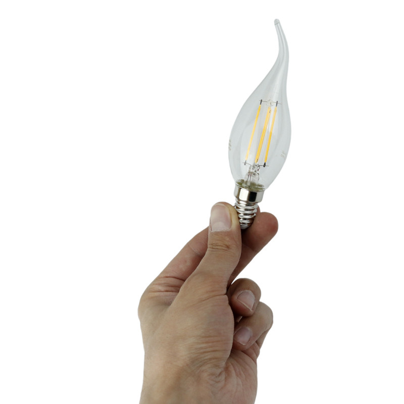 لامپ شمعی اشکی شفاف نور Noor E14 4.5W