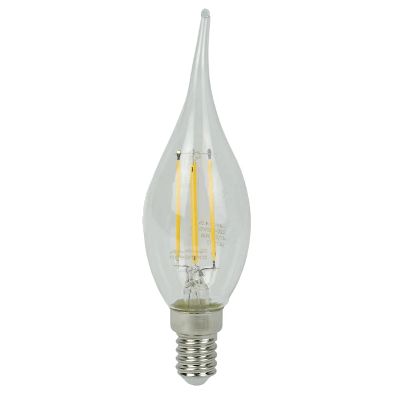 لامپ شمعی اشکی شفاف نور Noor E14 4.5W