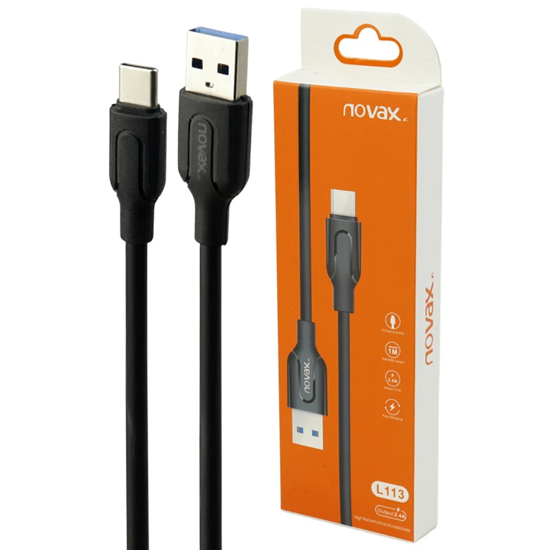 کابل تایپ سی فست شارژ 2.4 آمپر نواکس L-113 طول 1 متر