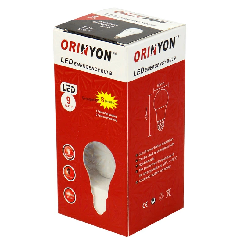 لامپ شارژی 9 وات Orinyon