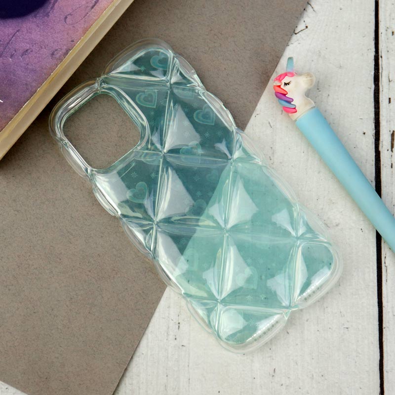 قاب PC Paffer شفاف قلبی ژله ای iPhone 12 Pro Max