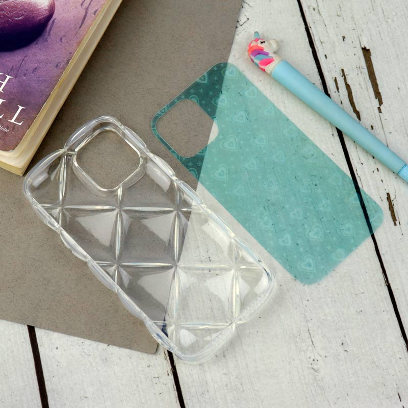 قاب PC Paffer شفاف قلبی ژله ای iPhone 12 Pro Max