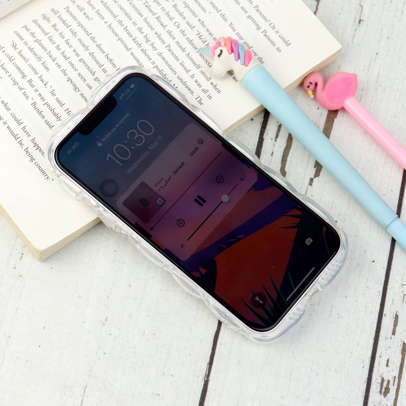 قاب PC Paffer شفاف قلبی ژله ای iPhone 13