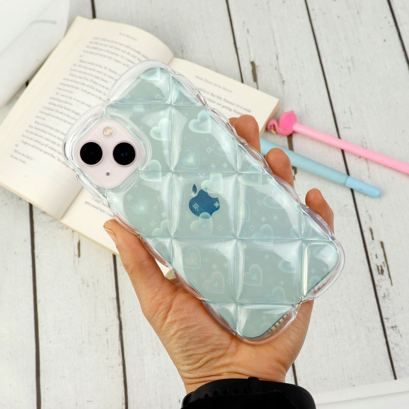 قاب PC Paffer شفاف قلبی ژله ای iPhone 13
