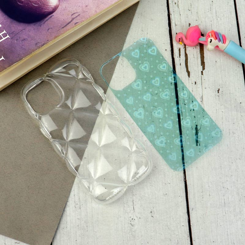 قاب PC Paffer شفاف قلبی ژله ای iPhone 13