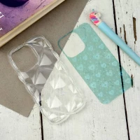قاب PC Paffer شفاف قلبی ژله ای iPhone 13 Pro