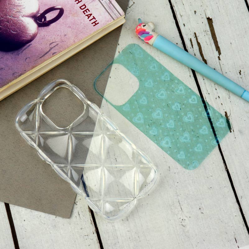 قاب PC Paffer شفاف قلبی ژله ای iPhone 13 Pro