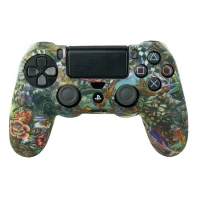 روکش دسته بازی PS4 طرح گل و اژدها زمینه سبز
