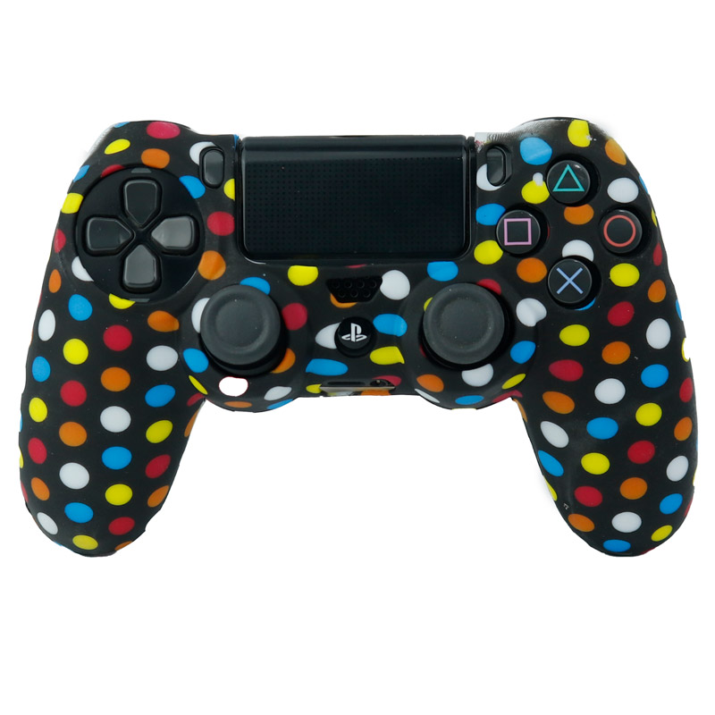 روکش دسته بازی PS4 طرح دایره های رنگی کوچک زمینه مشکی
