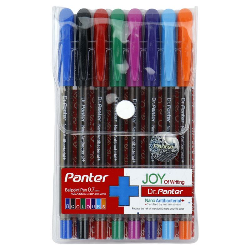 خودکار پنتر رنگی Panter DP-105 WP8 0.7mm بسته 8 عددی