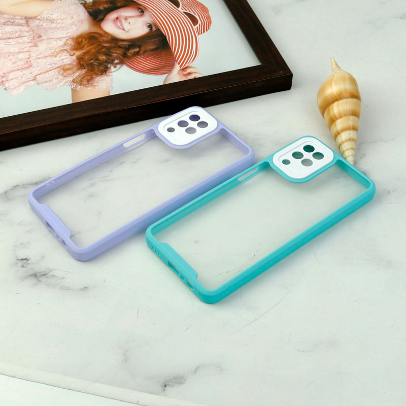 قاب ضد ضربه پشت شفاف Qsels محافظ لنزدار Samsung Galaxy A12