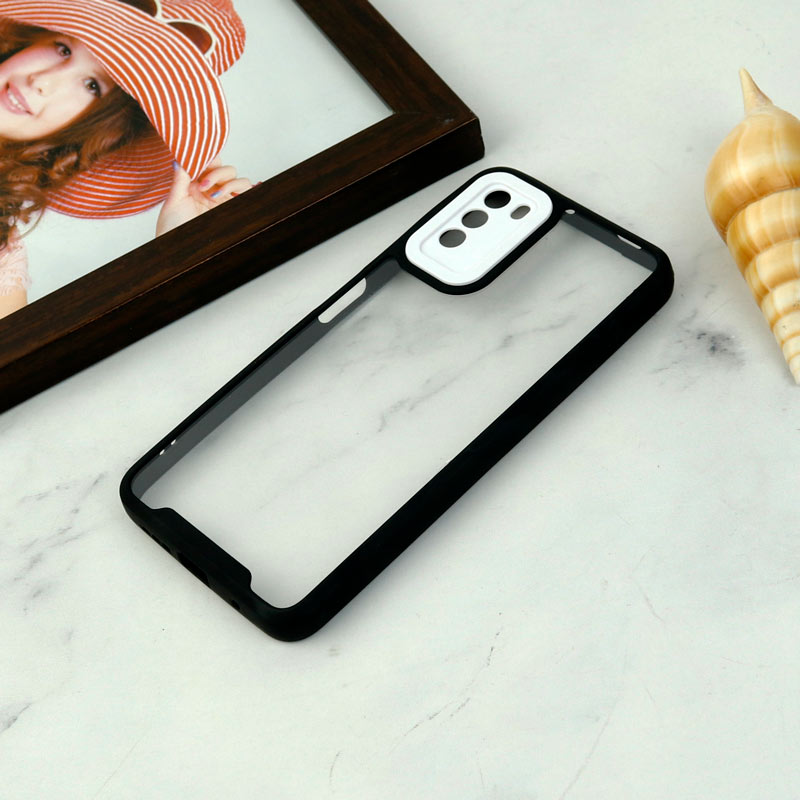 قاب ضد ضربه پشت شفاف Qsels محافظ لنزدار Xiaomi Poco M3