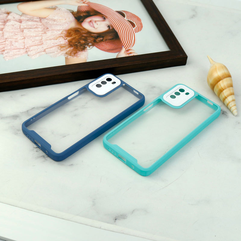 قاب ضد ضربه پشت شفاف Qsels محافظ لنزدار Xiaomi Poco M3