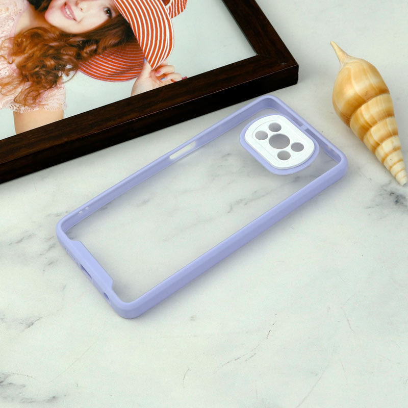 قاب ضد ضربه پشت شفاف Qsels محافظ لنزدار Xiaomi Poco X3