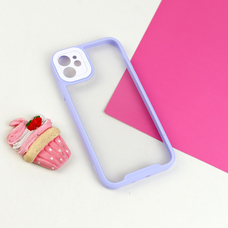 قاب ضد ضربه پشت شفاف Qsels محافظ لنزدار iPhone 11