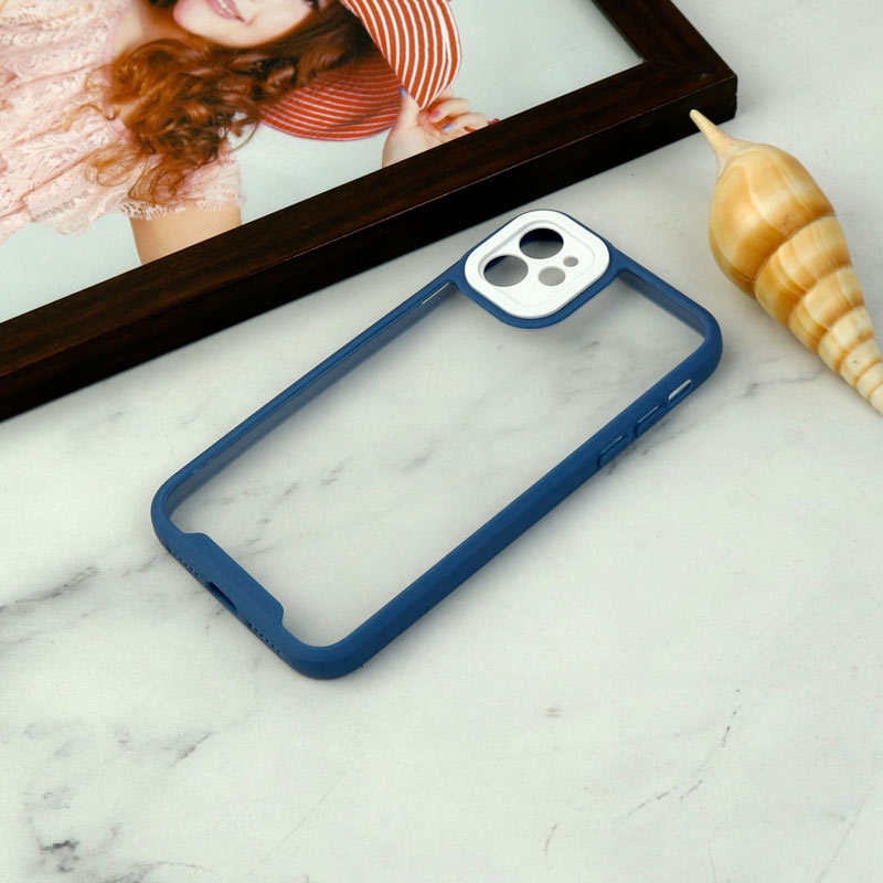 قاب ضد ضربه پشت شفاف Qsels محافظ لنزدار iPhone 11