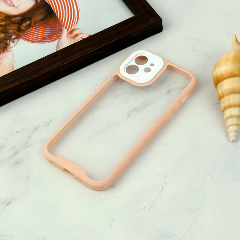 قاب ضد ضربه پشت شفاف Qsels محافظ لنزدار iPhone 12