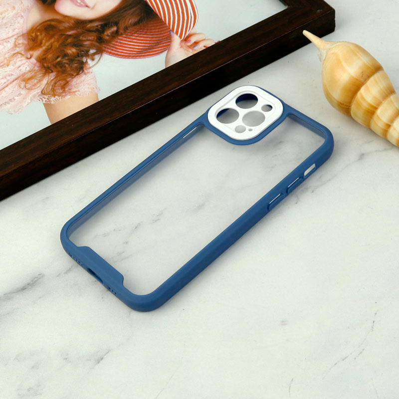 قاب ضد ضربه پشت شفاف Qsels محافظ لنزدار iPhone 12 Pro