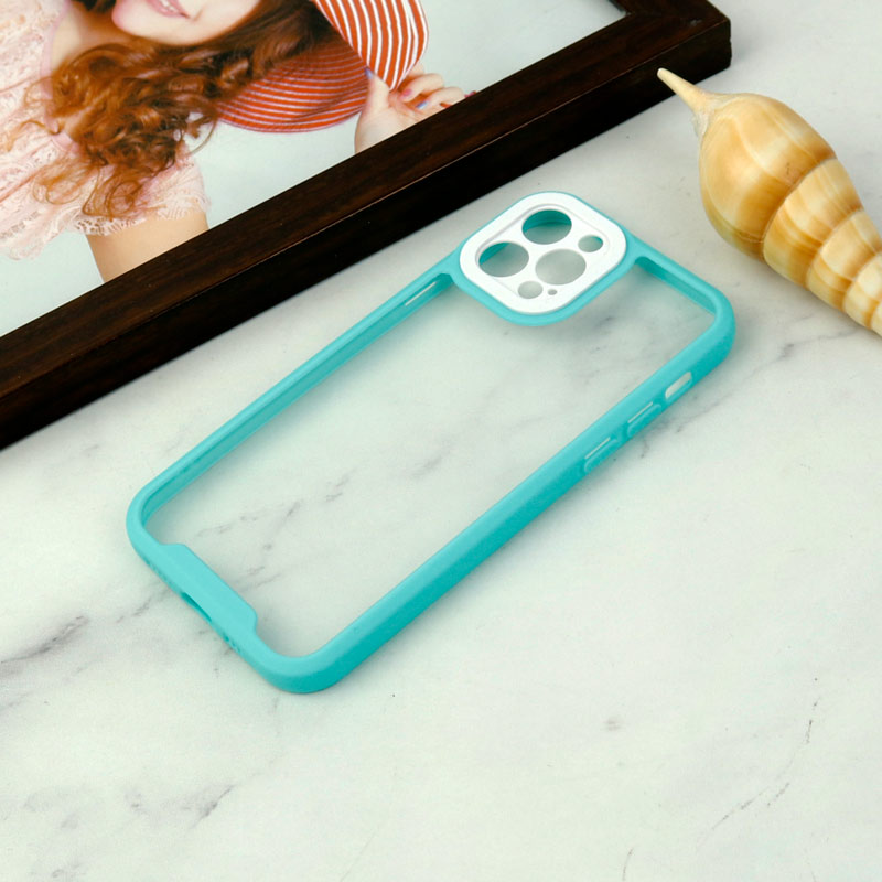 قاب ضد ضربه پشت شفاف Qsels محافظ لنزدار iPhone 12 Pro
