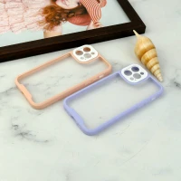 قاب ضد ضربه پشت شفاف Qsels محافظ لنزدار iPhone 12 Pro