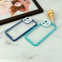 قاب ضد ضربه پشت شفاف Qsels محافظ لنزدار iPhone 12 Pro Max