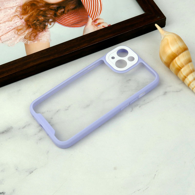 قاب ضد ضربه پشت شفاف Qsels محافظ لنزدار iPhone 13