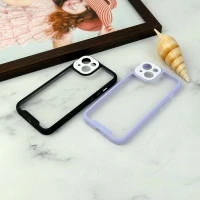 قاب ضد ضربه پشت شفاف Qsels محافظ لنزدار iPhone 13