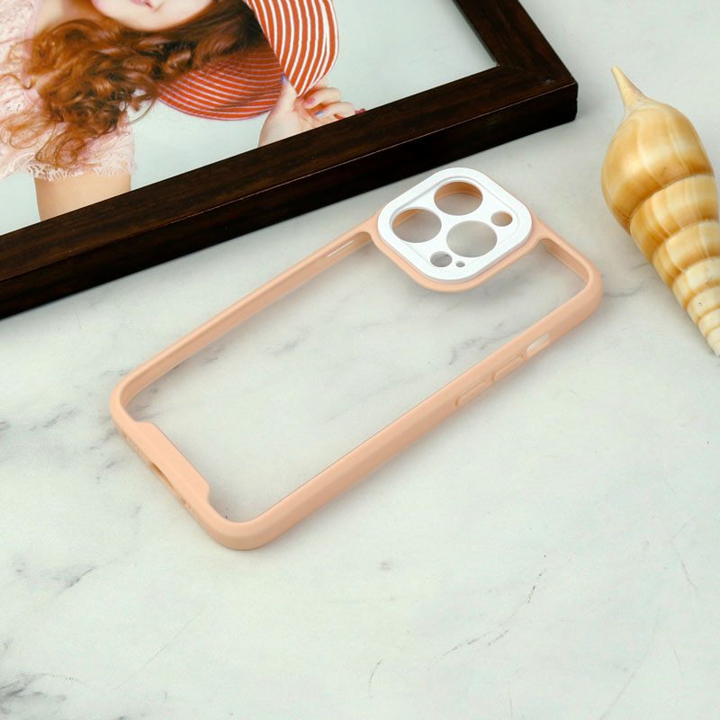 قاب ضد ضربه پشت شفاف Qsels محافظ لنزدار iPhone 13 Pro
