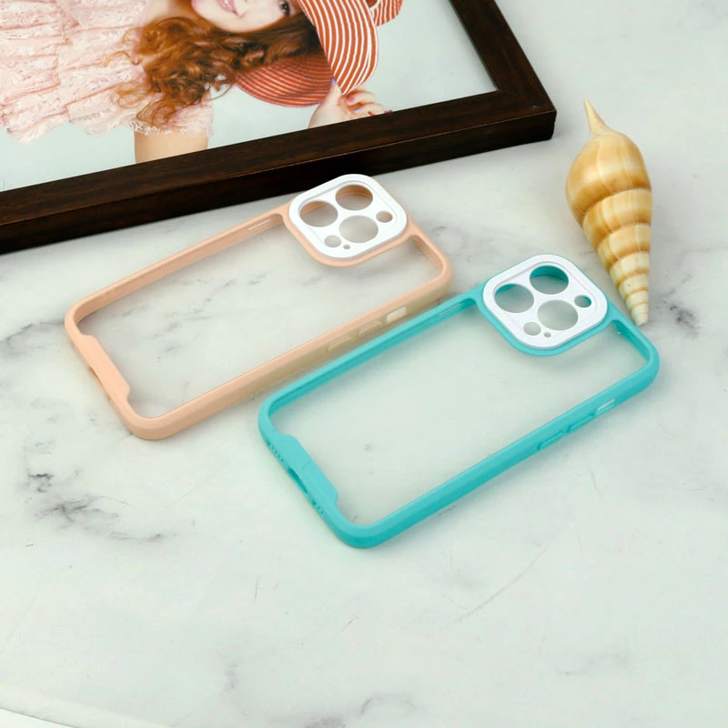 قاب ضد ضربه پشت شفاف Qsels محافظ لنزدار iPhone 13 Pro