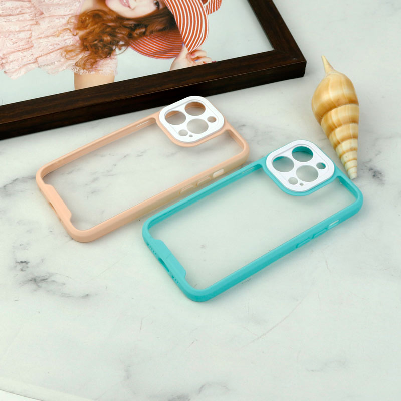 قاب ضد ضربه پشت شفاف Qsels محافظ لنزدار iPhone 13 Pro