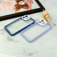 قاب ضد ضربه پشت شفاف Qsels محافظ لنزدار iPhone 13 Pro Max