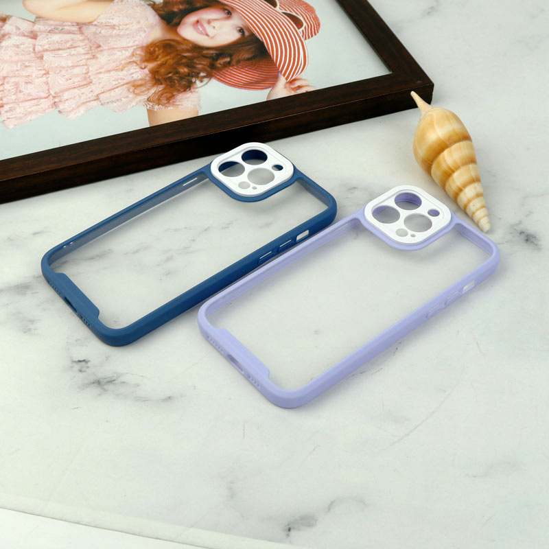 قاب ضد ضربه پشت شفاف Qsels محافظ لنزدار iPhone 13 Pro Max