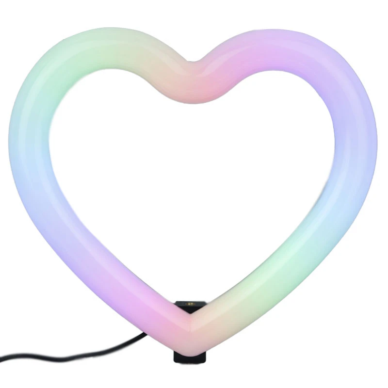 رینگ لایت پایه دار 10 اینچ RGB LED Soft Ring Light MJ26-10