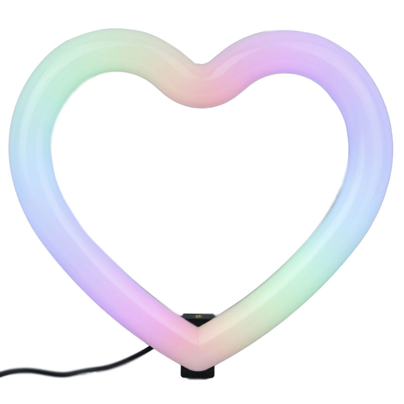 رینگ لایت پایه دار 10 اینچ RGB LED Soft Ring Light MJ26-10