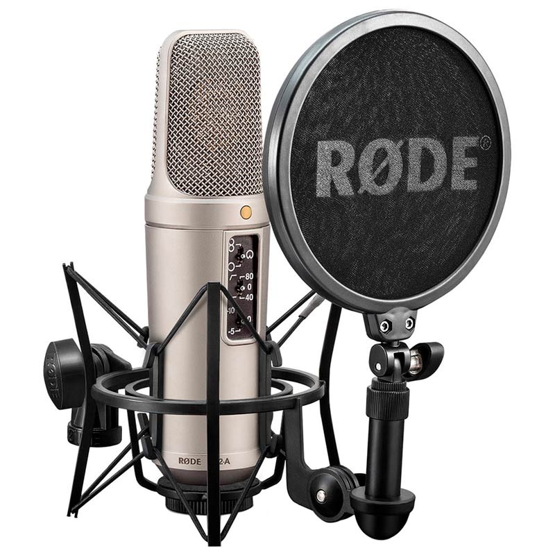 میکروفون کندانسور و پایه لرزشگیر Rode NT2-A + پاپ فیلتر