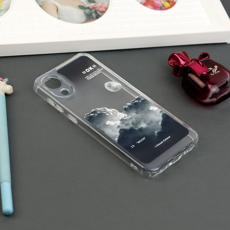 قاب ژله ای شفاف طرحدار محافظ لنزدار Samsung Galaxy A03 Core