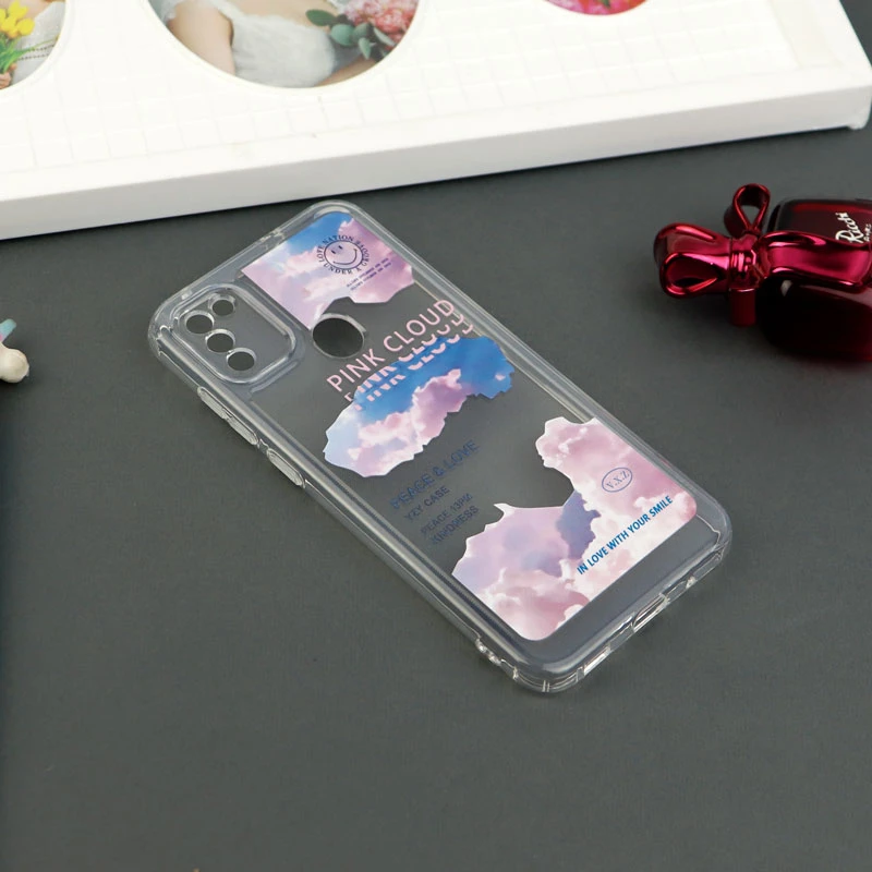 قاب ژله ای شفاف طرحدار محافظ لنزدار Samsung Galaxy A11