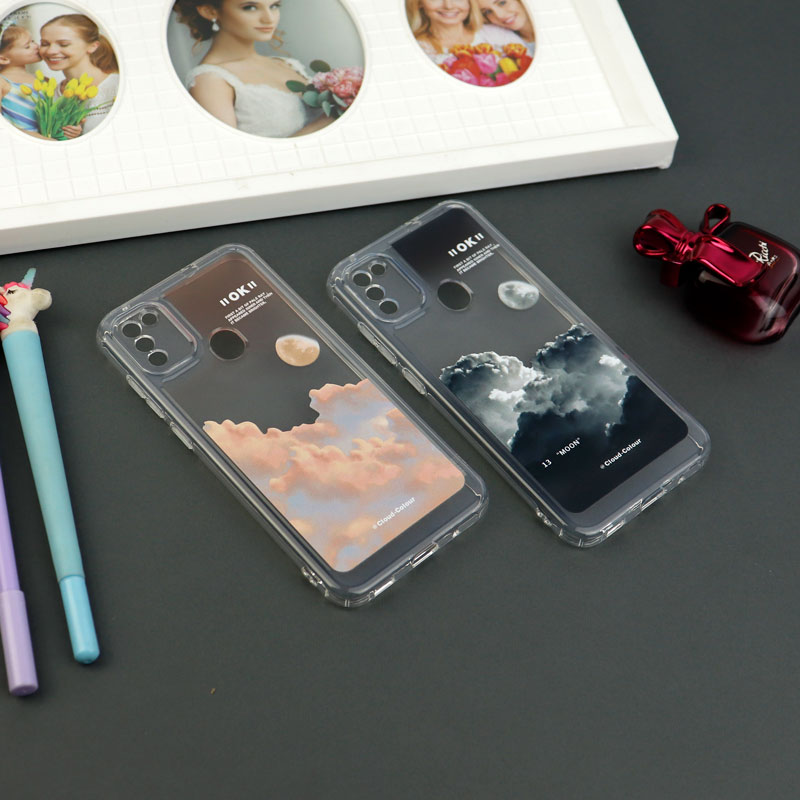 قاب ژله ای شفاف طرحدار محافظ لنزدار Samsung Galaxy A11