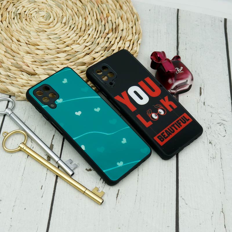 قاب محافظ لنزدار پشت گلسی طرحدار دخترونه Samsung Galaxy A12